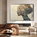 Portrait 142 Canvas Art 18" x 24" / 45 x 60 cm / Black