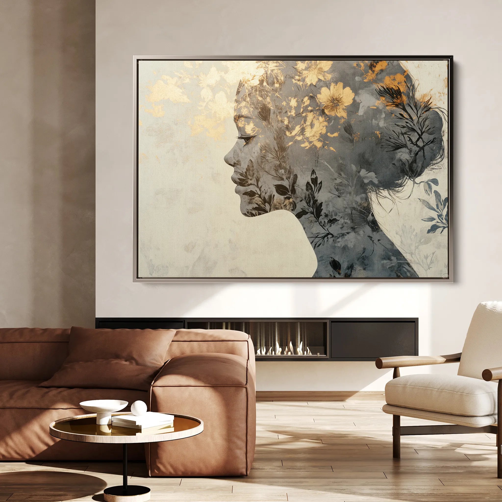 Portrait 142 Canvas Art 18" x 24" / 45 x 60 cm / Black