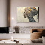 Portrait 142 Canvas Art 18" x 24" / 45 x 60 cm / Black