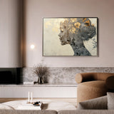 Portrait 142 Canvas Art 18" x 24" / 45 x 60 cm / Black