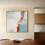 Abstract 1420 Canvas Art 16" x 16" / 40 x 40 cm / Black