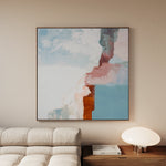 Abstract 1420 Canvas Art 16" x 16" / 40 x 40 cm / Black