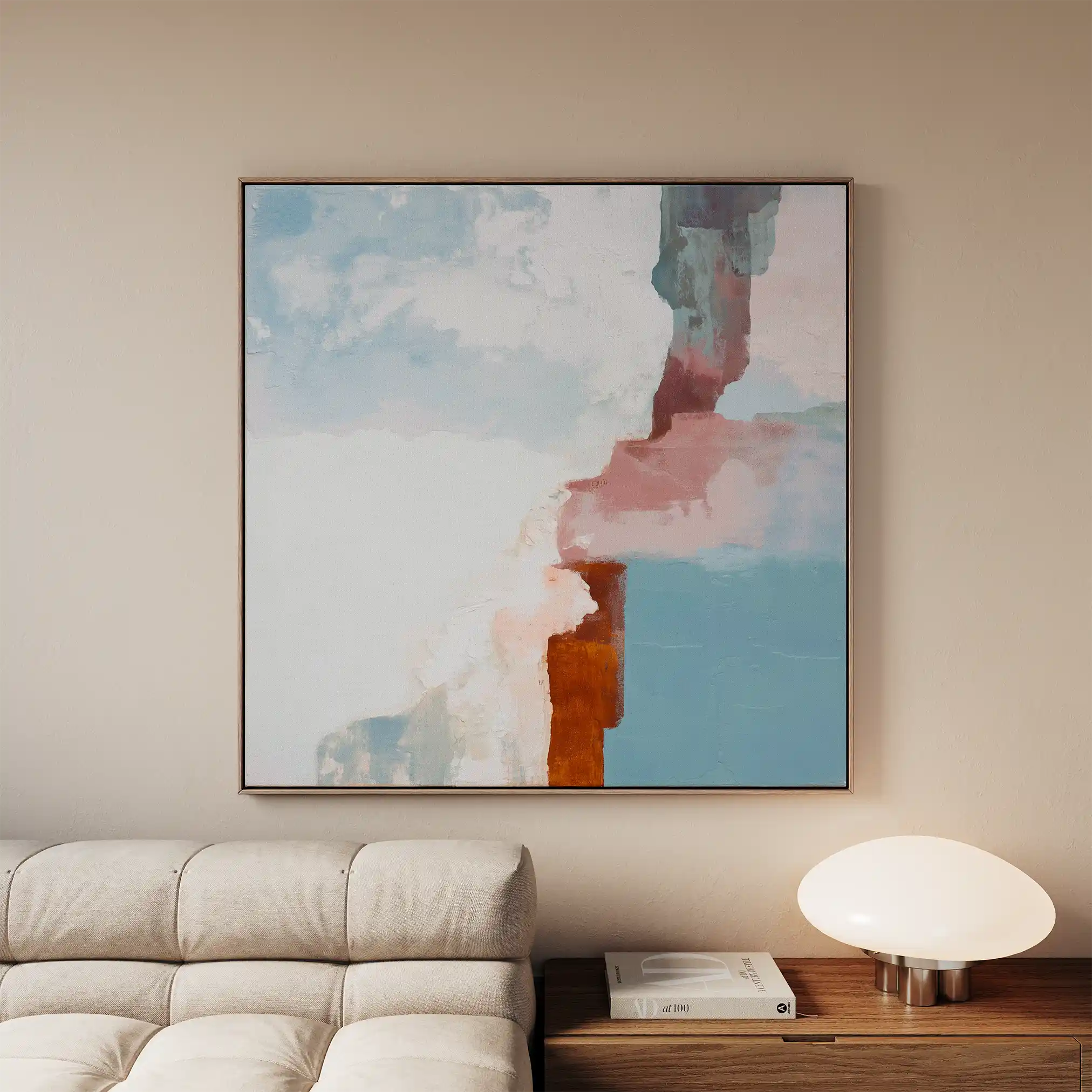 Abstract 1420 Canvas Art 60 x 60 cm / Black