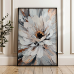 Floral 1420 Canvas Art 18" x 24" / 45 x 60 cm / Black