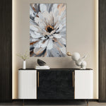 Floral 1420 Canvas Art 18" x 24" / 45 x 60 cm / Black