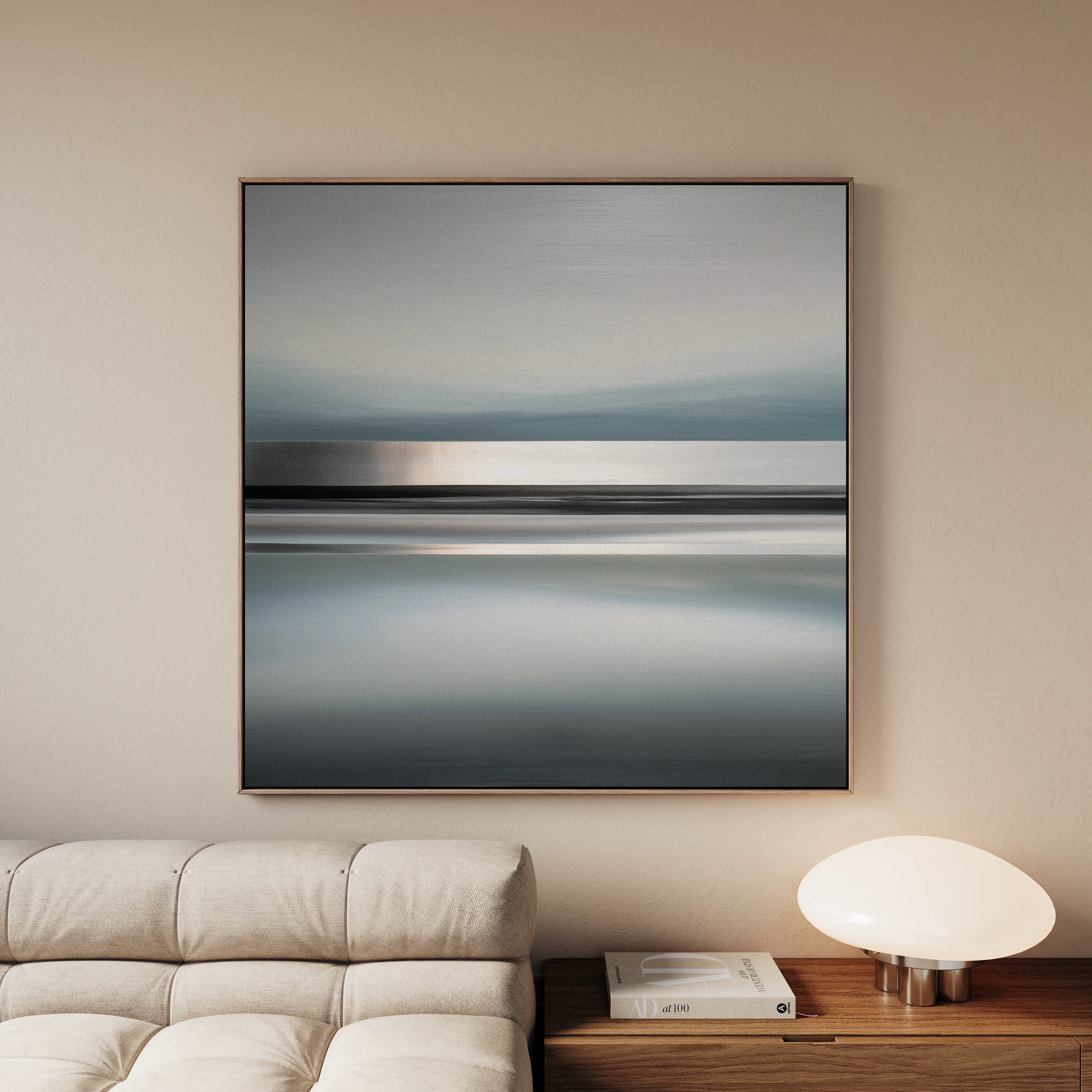 Abstract 1421 Canvas Art 16" x 16" / 40 x 40 cm / Black