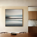 Abstract 1421 Canvas Art 16" x 16" / 40 x 40 cm / Black
