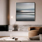 Abstract 1421 Canvas Art 16" x 16" / 40 x 40 cm / Black