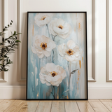 Floral 1421 Canvas Art 18" x 24" / 45 x 60 cm / Black