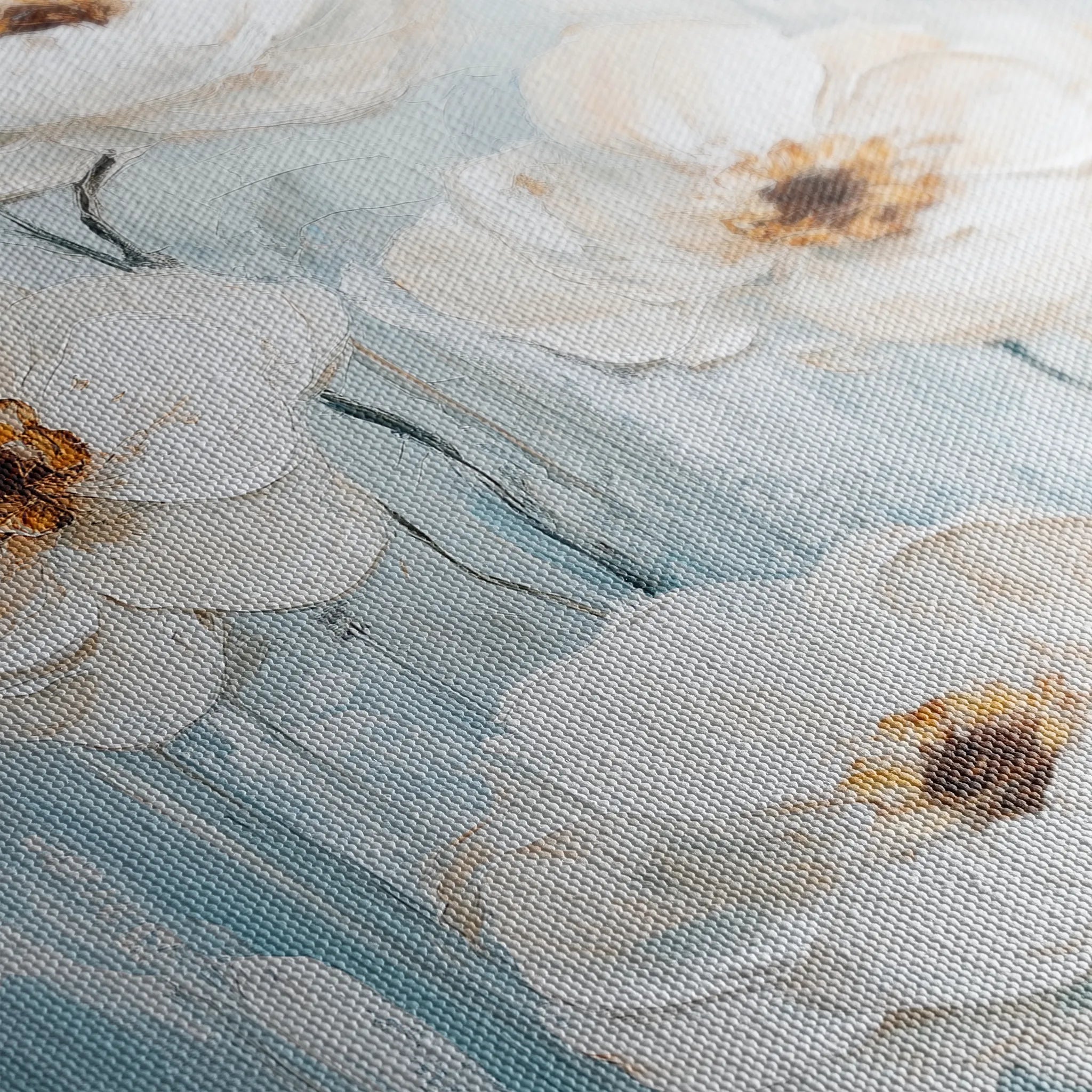 Floral 1421 Canvas Art 18" x 24" / 45 x 60 cm / Black