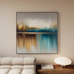 Abstract 1422 Canvas Art 16" x 16" / 40 x 40 cm / Black