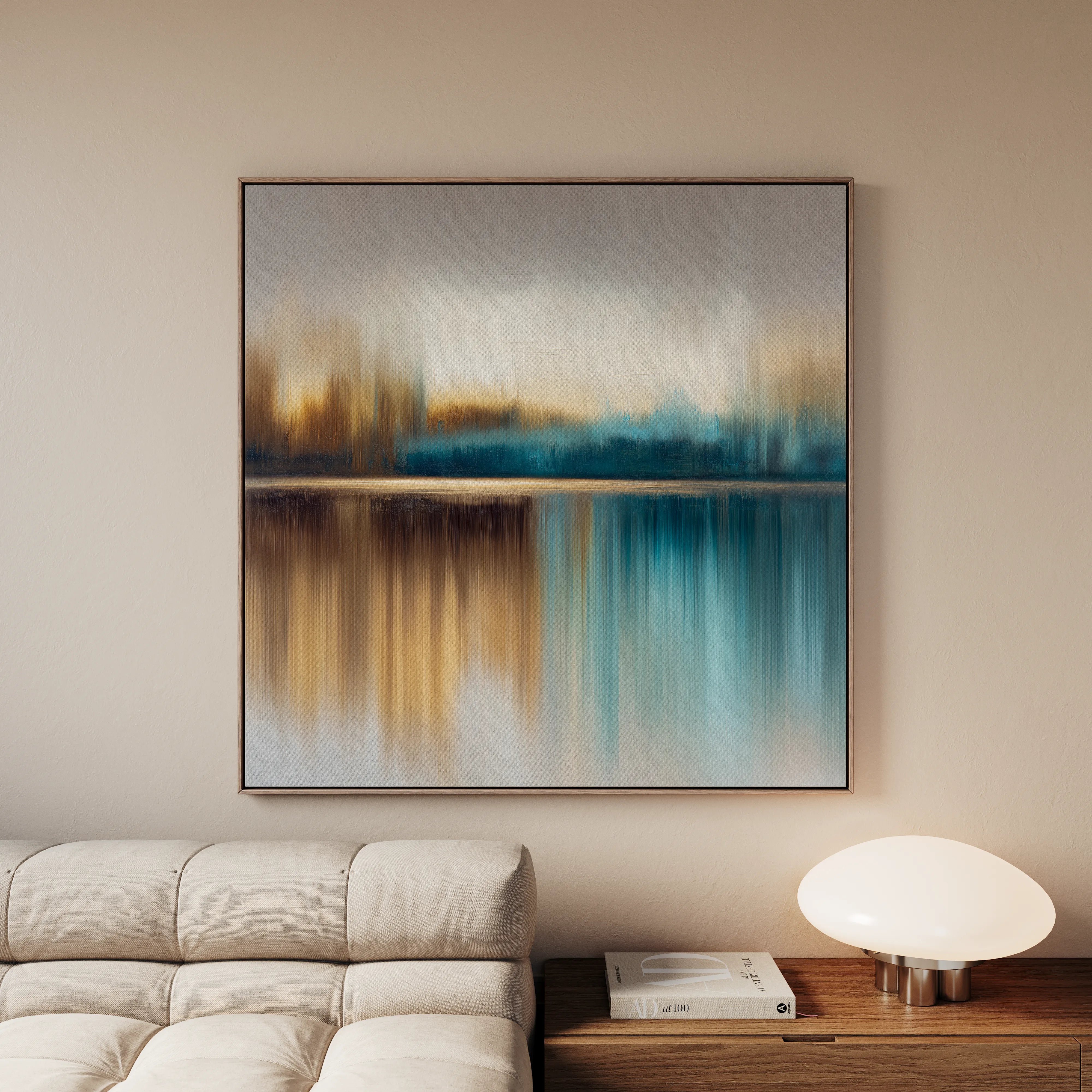 Abstract 1422 Canvas Art 16" x 16" / 40 x 40 cm / Black