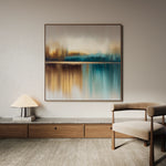 Abstract 1422 Canvas Art 16" x 16" / 40 x 40 cm / Black