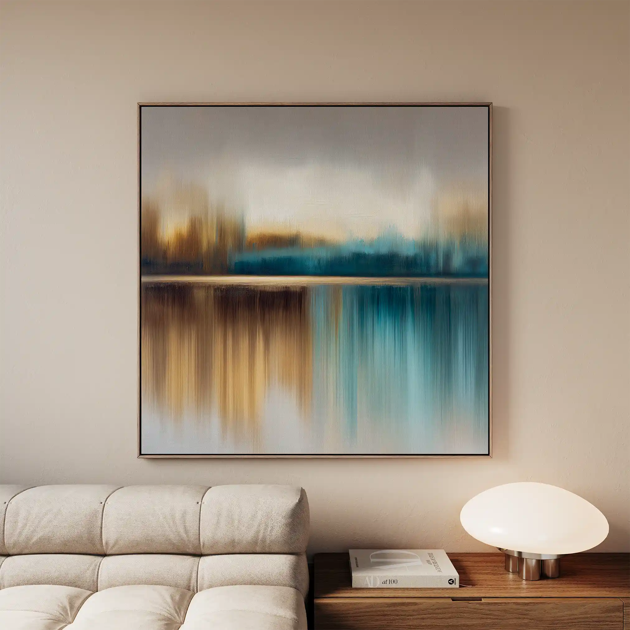 Abstract 1422 Canvas Art 60 x 60 cm / Black