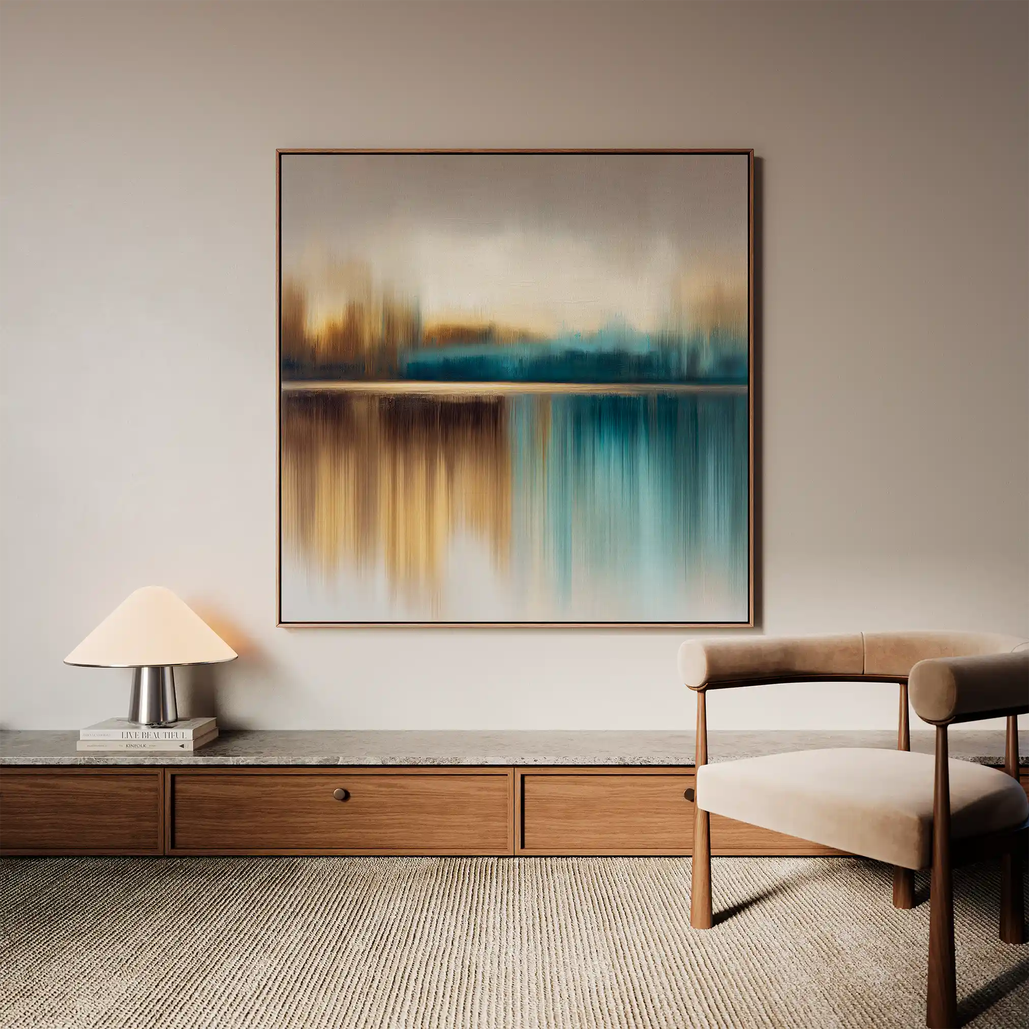 Abstract 1422 Canvas Art 60 x 60 cm / Black