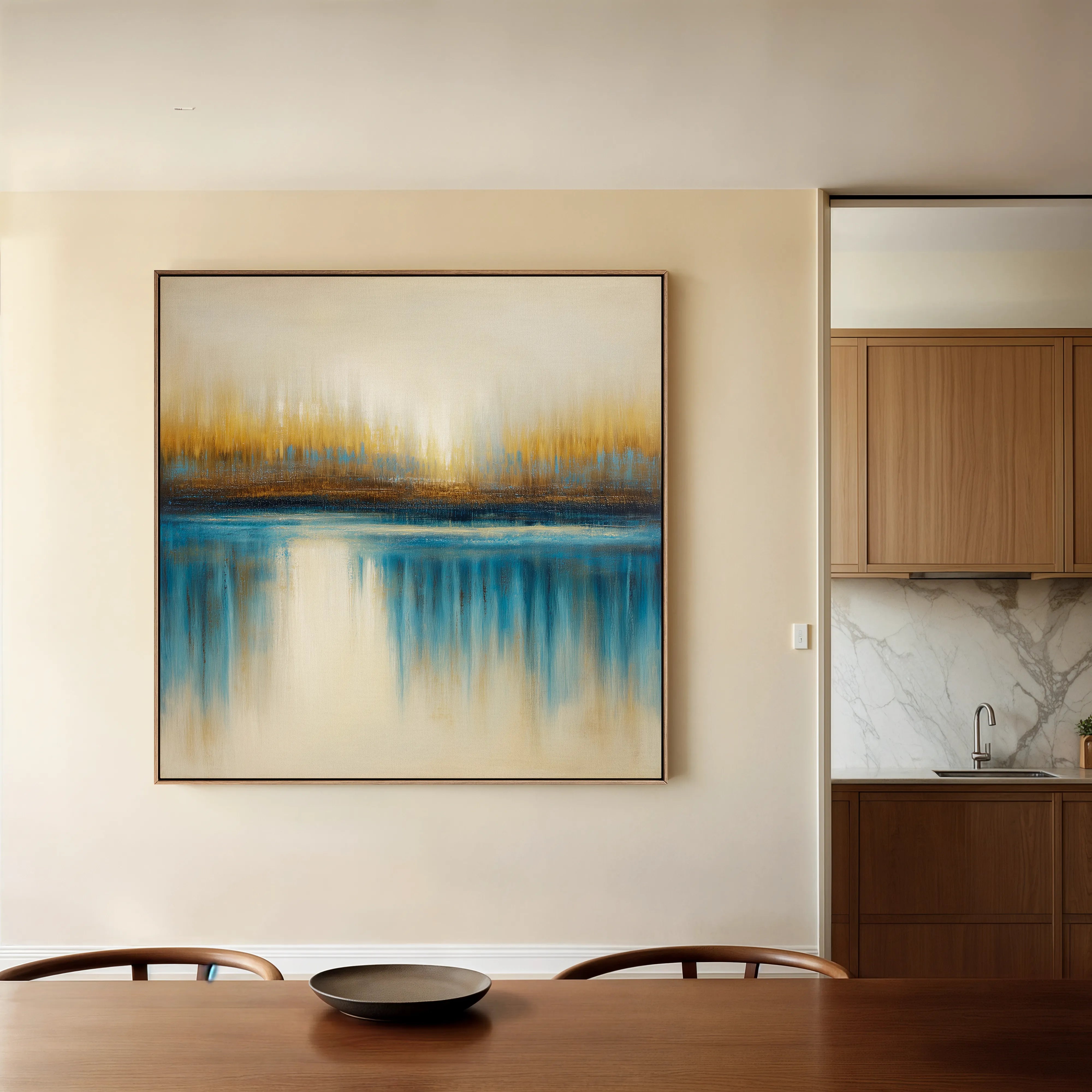 Abstract 1423 Canvas Art 16" x 16" / 40 x 40 cm / Black