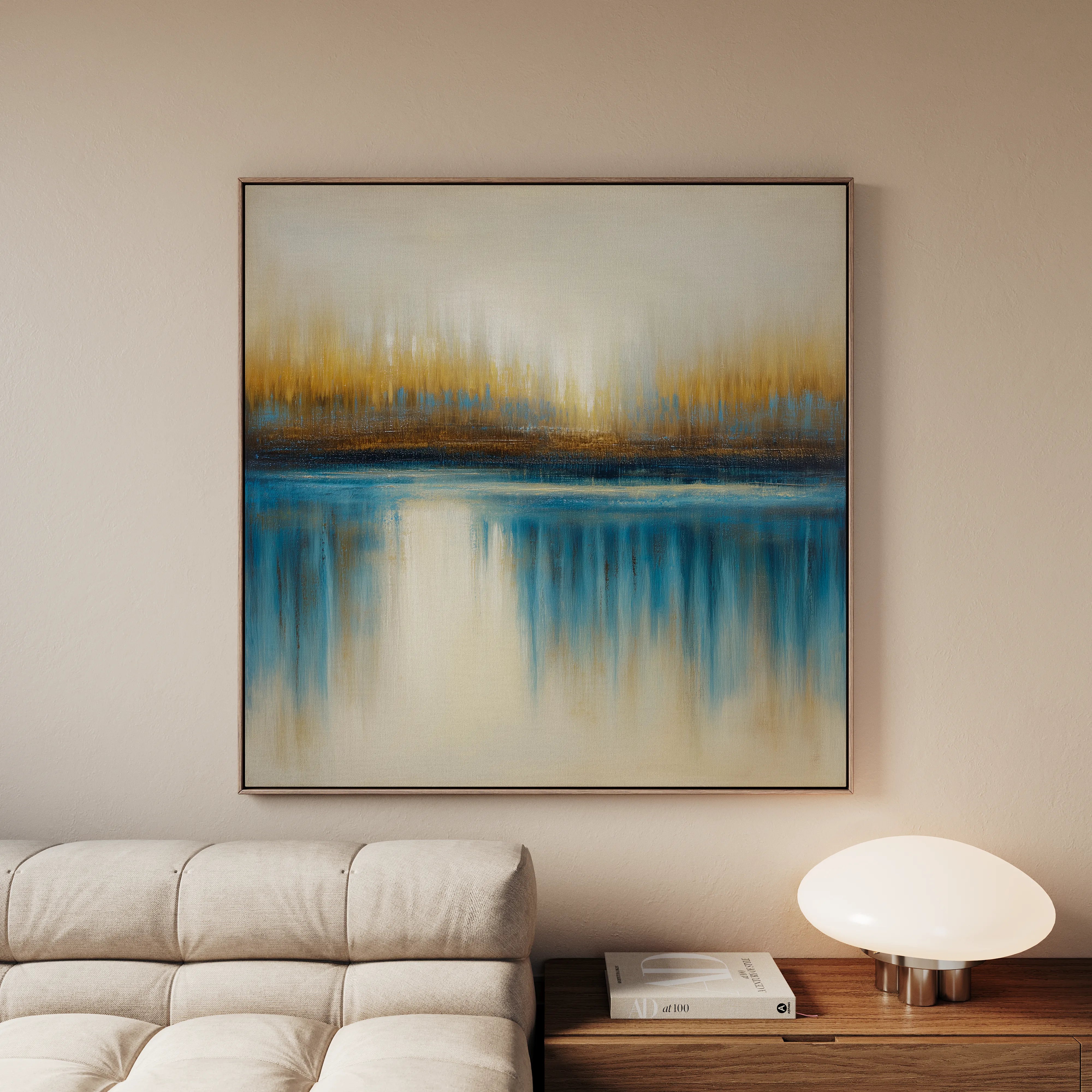 Abstract 1423 Canvas Art 16" x 16" / 40 x 40 cm / Black