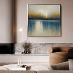 Abstract 1423 Canvas Art 16" x 16" / 40 x 40 cm / Black