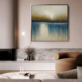 Abstract 1423 Canvas Art 16" x 16" / 40 x 40 cm / Black