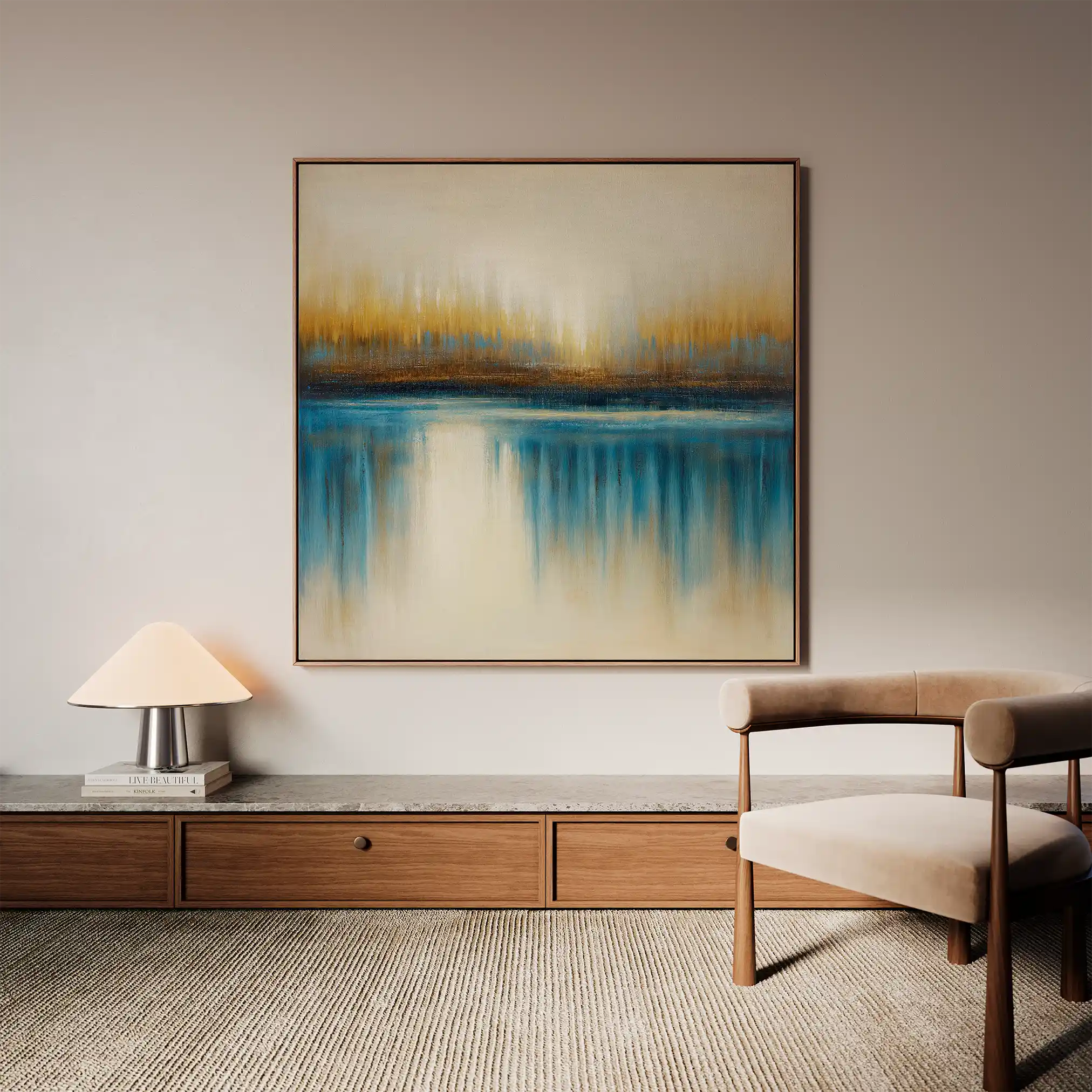 Abstract 1423 Canvas Art 60 x 60 cm / Black
