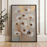 Floral 1423 Canvas Art 18" x 24" / 45 x 60 cm / Black