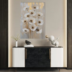 Floral 1423 Canvas Art 60 x 40 cm / Black