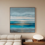 Abstract 1424 Canvas Art 16" x 16" / 40 x 40 cm / Black