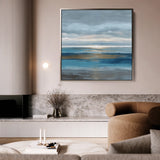 Abstract 1424 Canvas Art 16" x 16" / 40 x 40 cm / Black