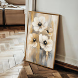 Floral 1424 Canvas Art 18" x 24" / 45 x 60 cm / Black