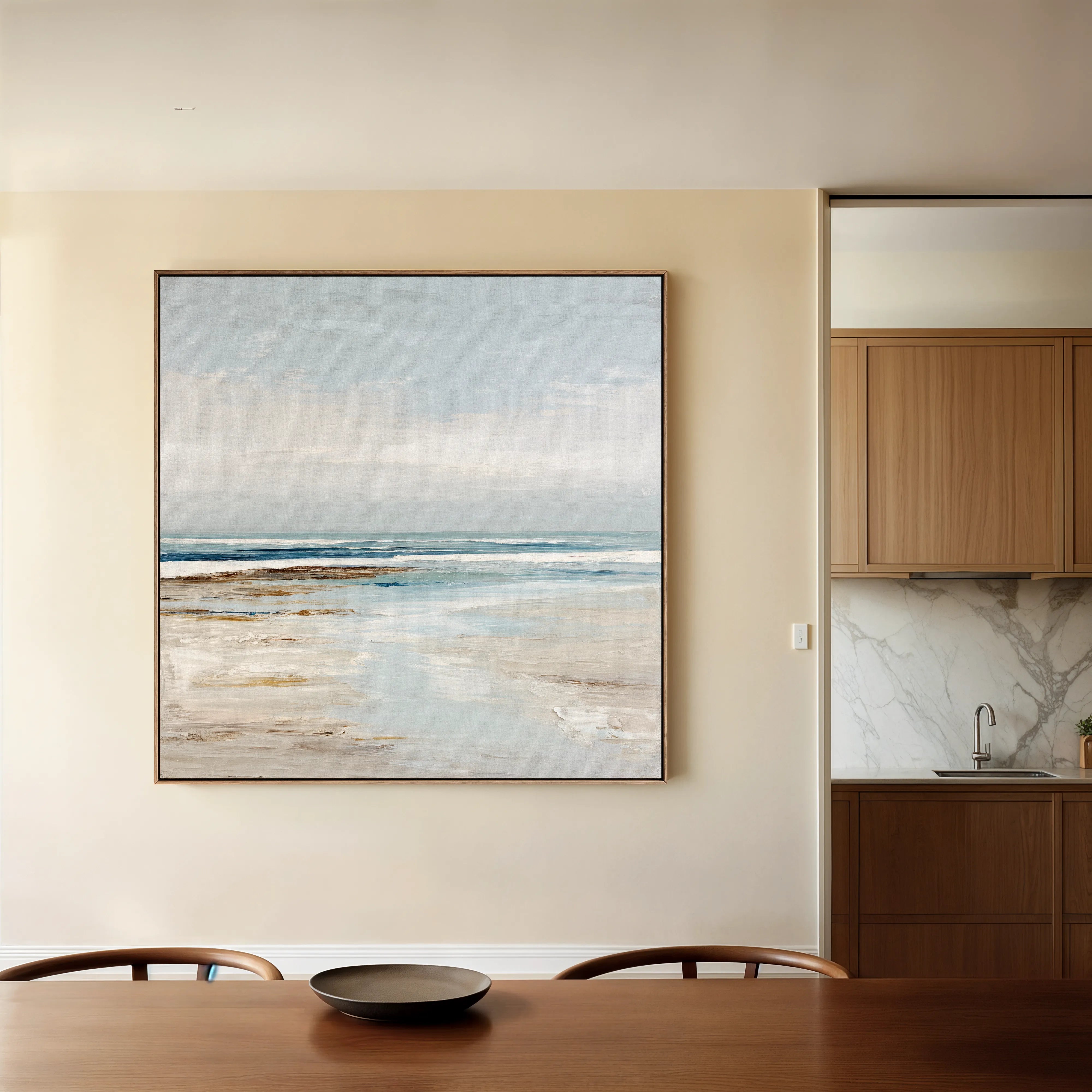 Abstract 1425 Canvas Art 16" x 16" / 40 x 40 cm / Black