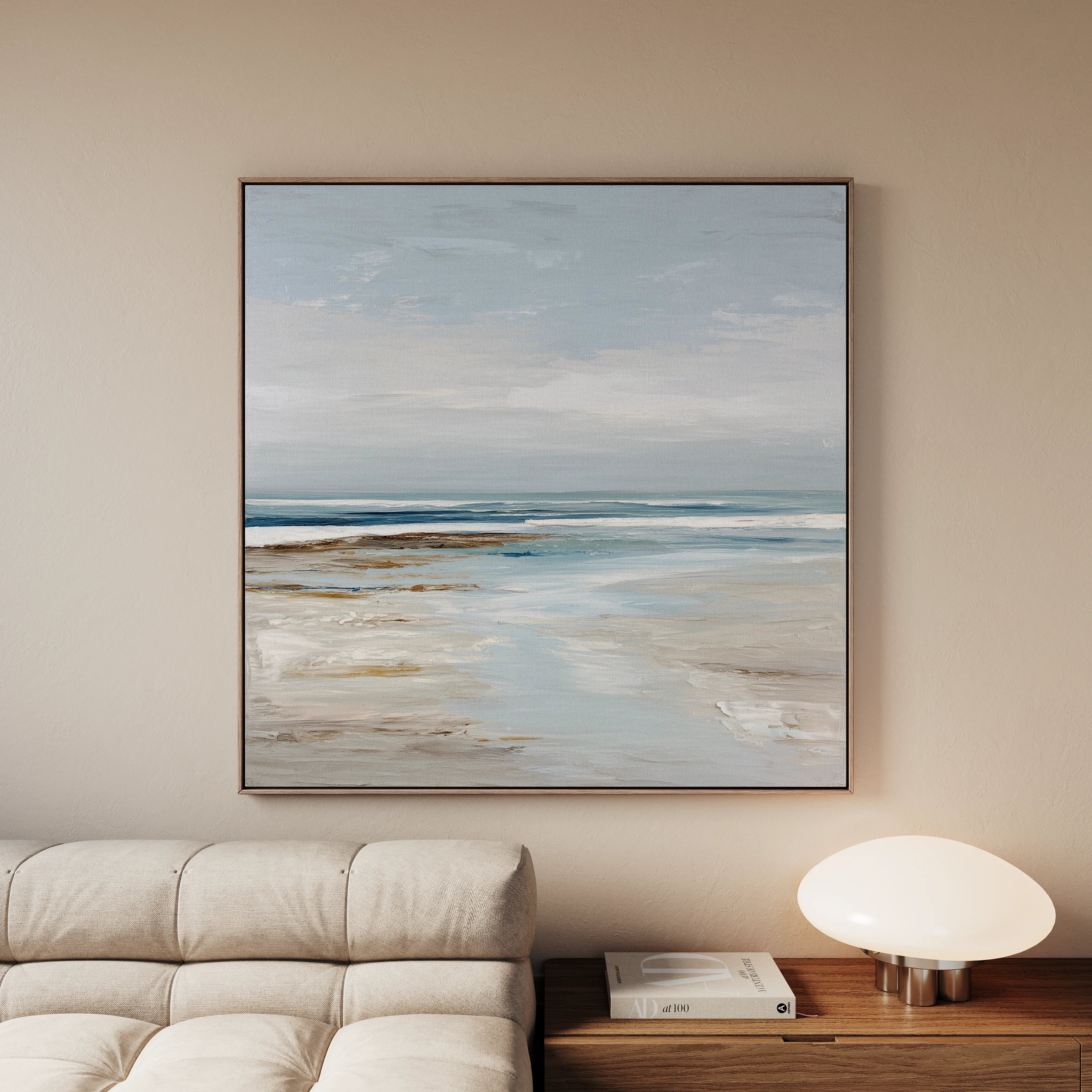 Abstract 1425 Canvas Art 16" x 16" / 40 x 40 cm / Black