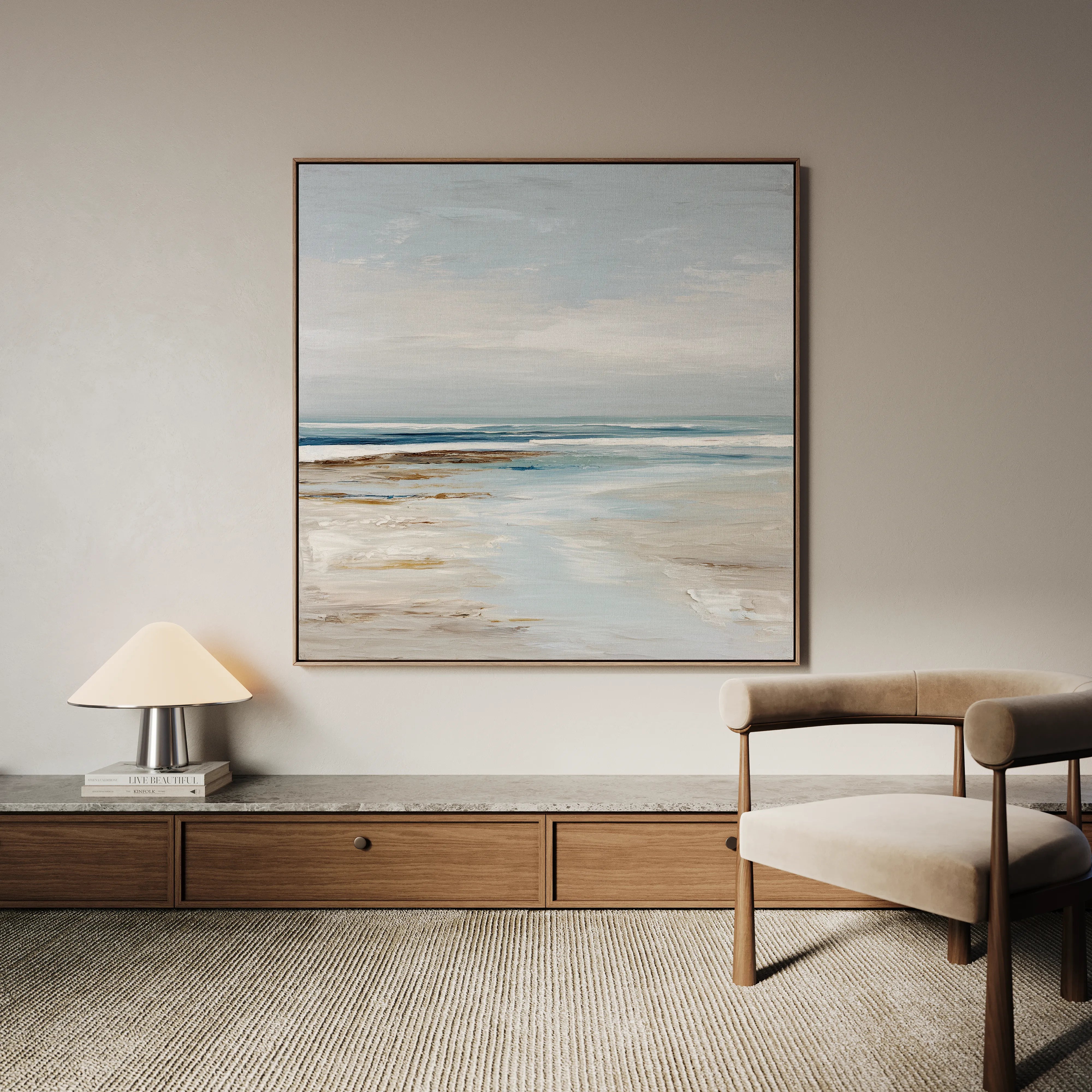 Abstract 1425 Canvas Art 16" x 16" / 40 x 40 cm / Black
