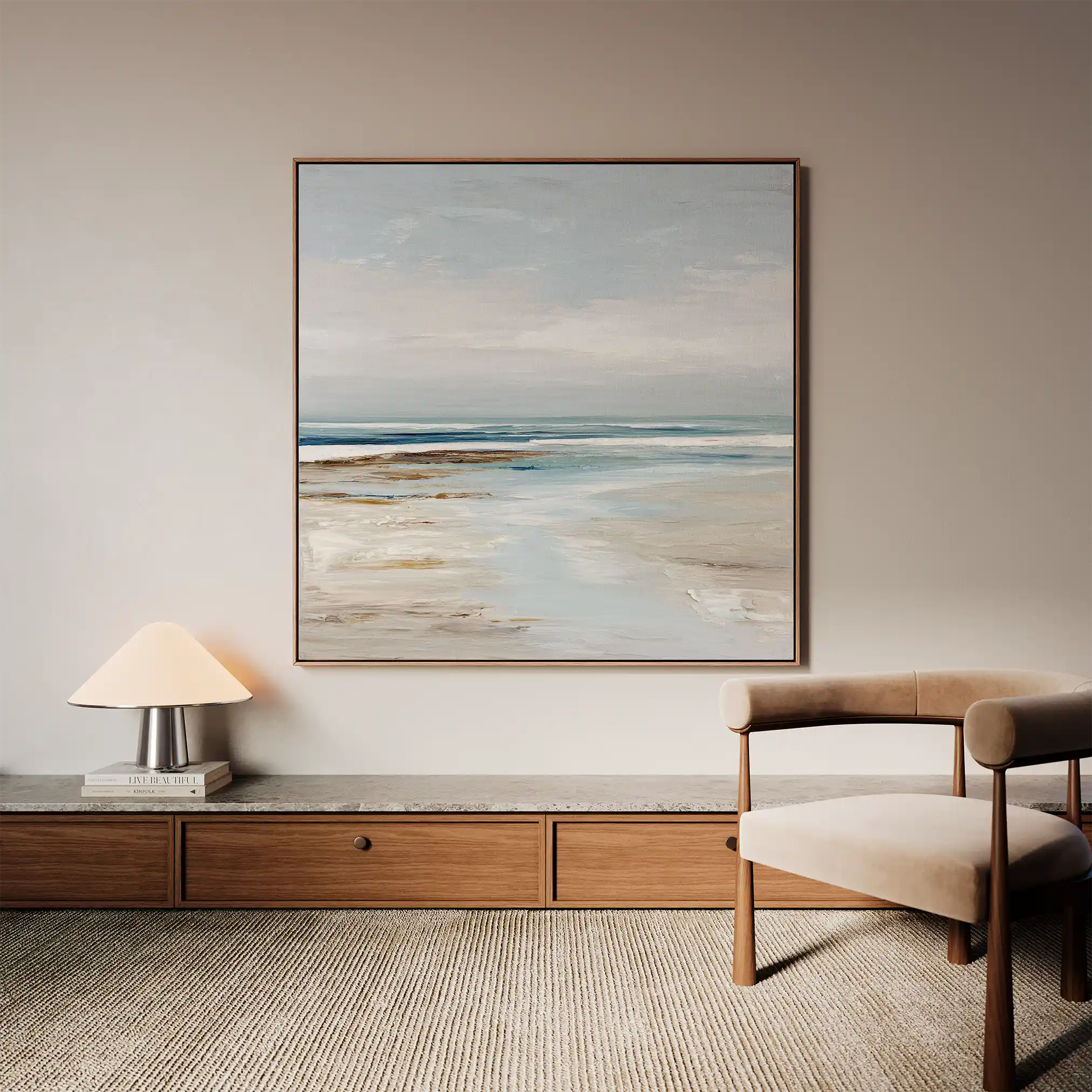 Abstract 1425 Canvas Art 60 x 60 cm / Black