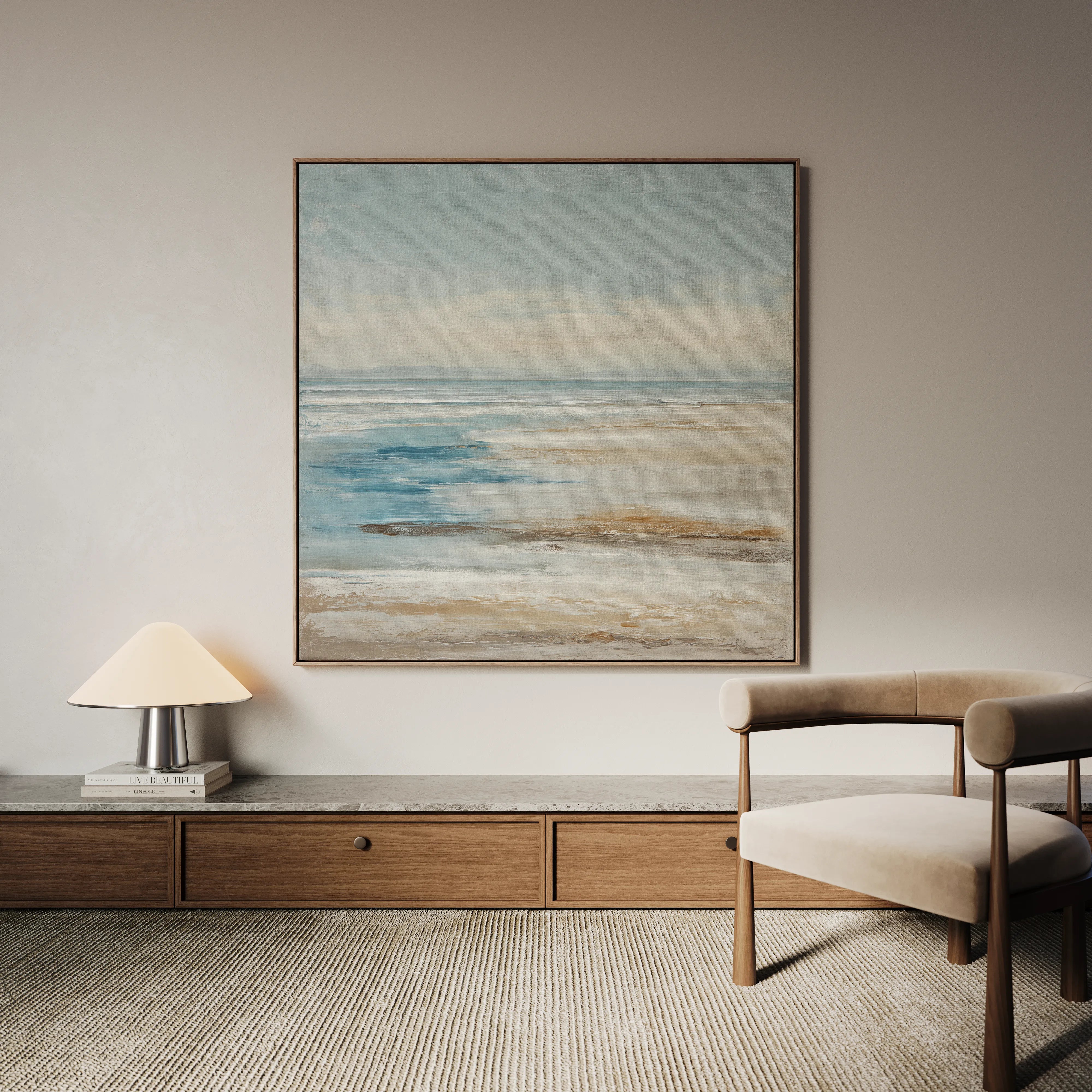 Abstract 1426 Canvas Art 16" x 16" / 40 x 40 cm / Black
