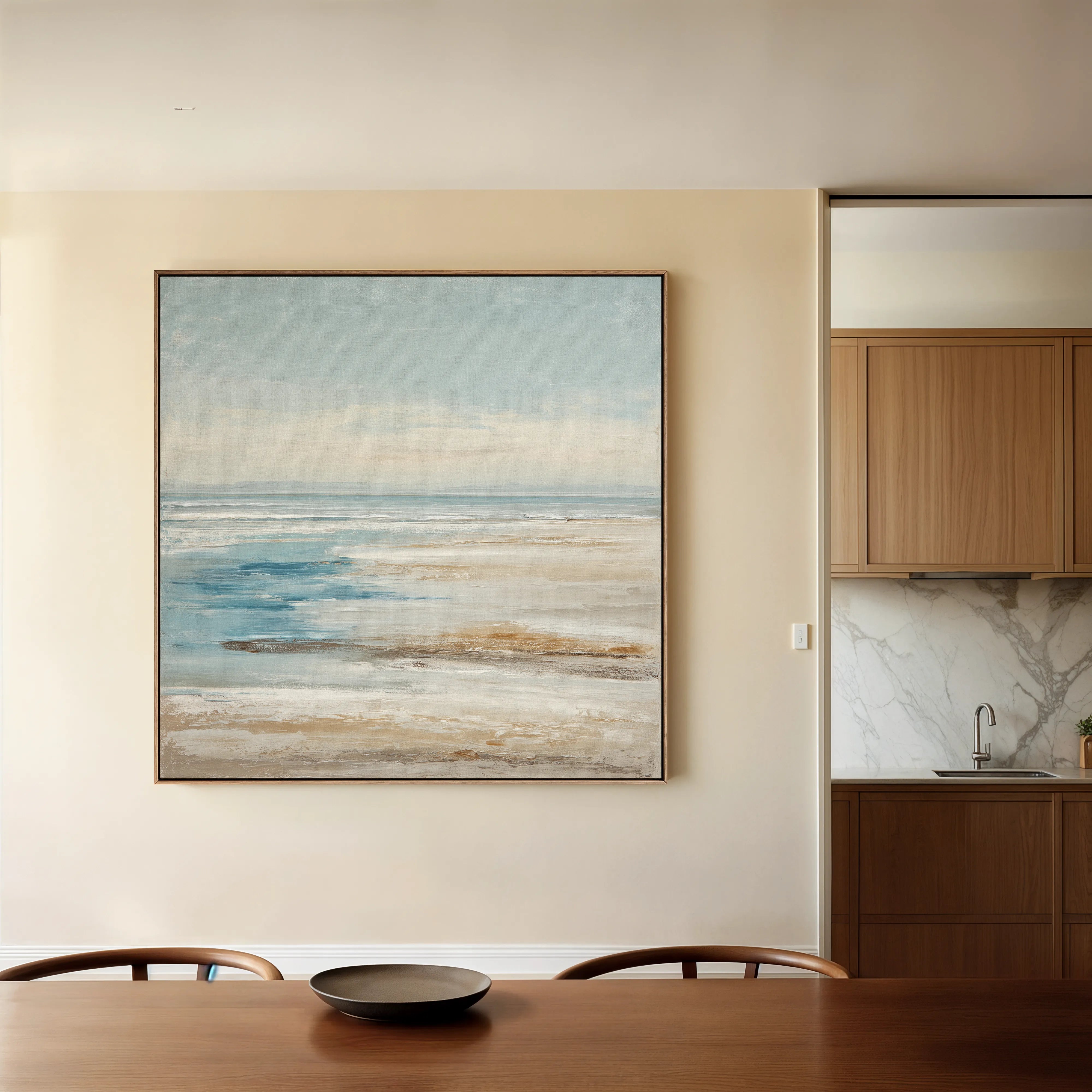 Abstract 1426 Canvas Art 16" x 16" / 40 x 40 cm / Black