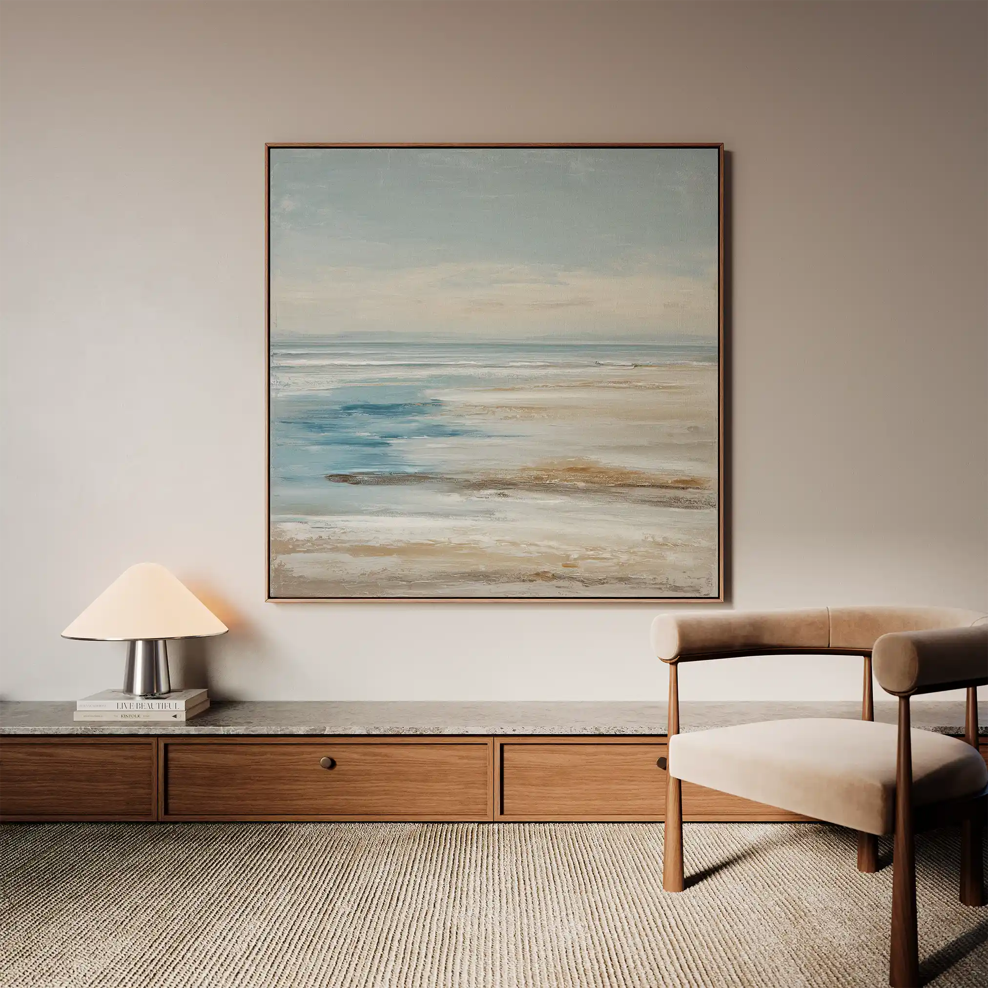 Abstract 1426 Canvas Art 60 x 60 cm / Black