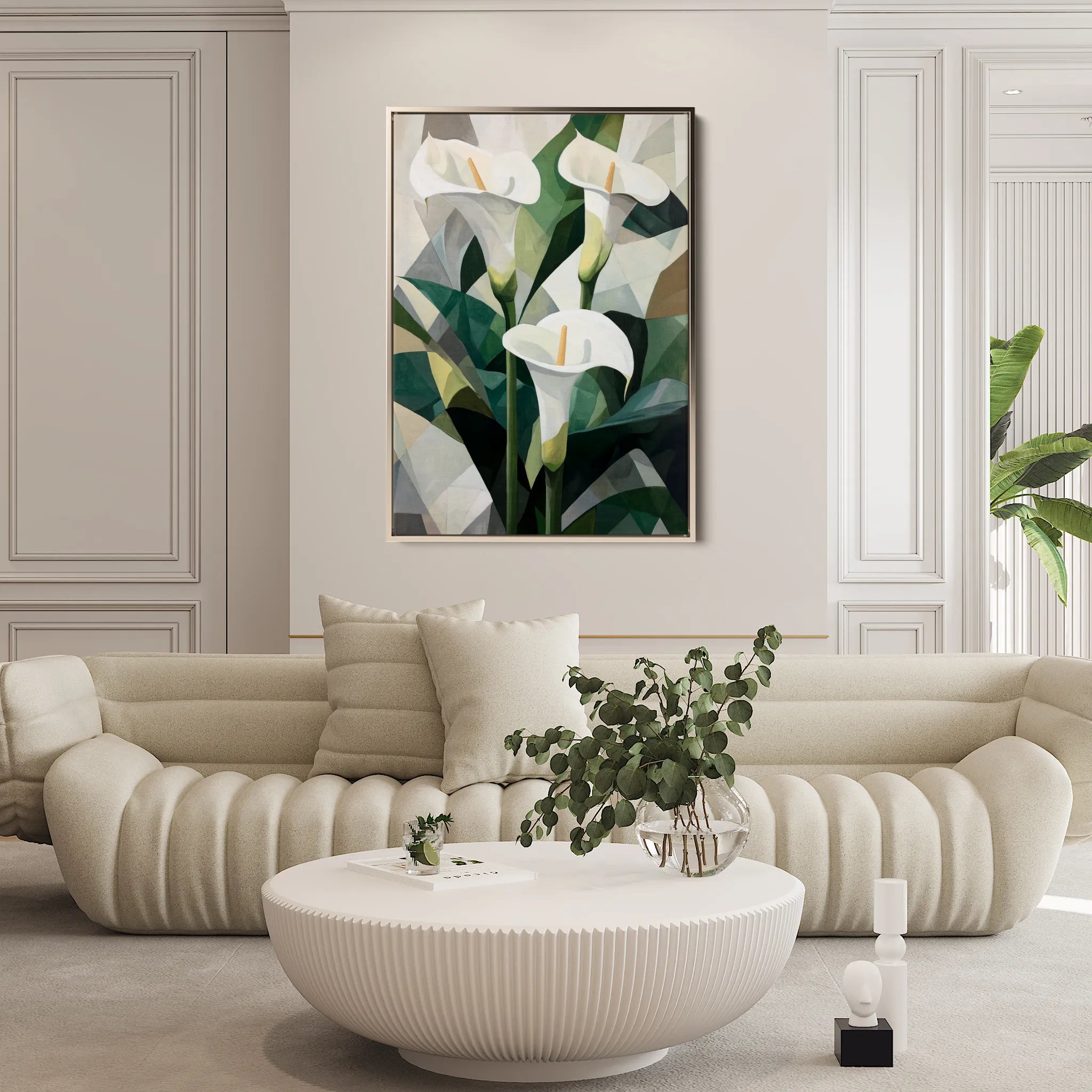 Floral 1426 Canvas Art 18" x 24" / 45 x 60 cm / Black