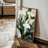 Floral 1426 Canvas Art 18" x 24" / 45 x 60 cm / Black