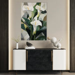 Floral 1426 Canvas Art 18" x 24" / 45 x 60 cm / Black