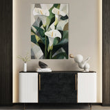 Floral 1426 Canvas Art 18" x 24" / 45 x 60 cm / Black