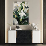 Floral 1426 Canvas Art 60 x 40 cm / Black