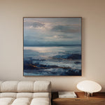 Abstract 1427 Canvas Art 16" x 16" / 40 x 40 cm / Black