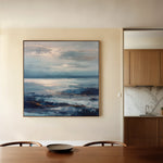 Abstract 1427 Canvas Art 16" x 16" / 40 x 40 cm / Black