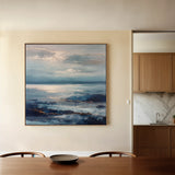 Abstract 1427 Canvas Art 16" x 16" / 40 x 40 cm / Black