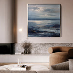 Abstract 1427 Canvas Art 16" x 16" / 40 x 40 cm / Black