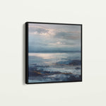 Abstract 1427 Canvas Art 16" x 16" / 40 x 40 cm / Black