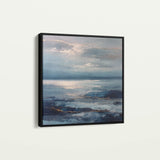 Abstract 1427 Canvas Art 16" x 16" / 40 x 40 cm / Black