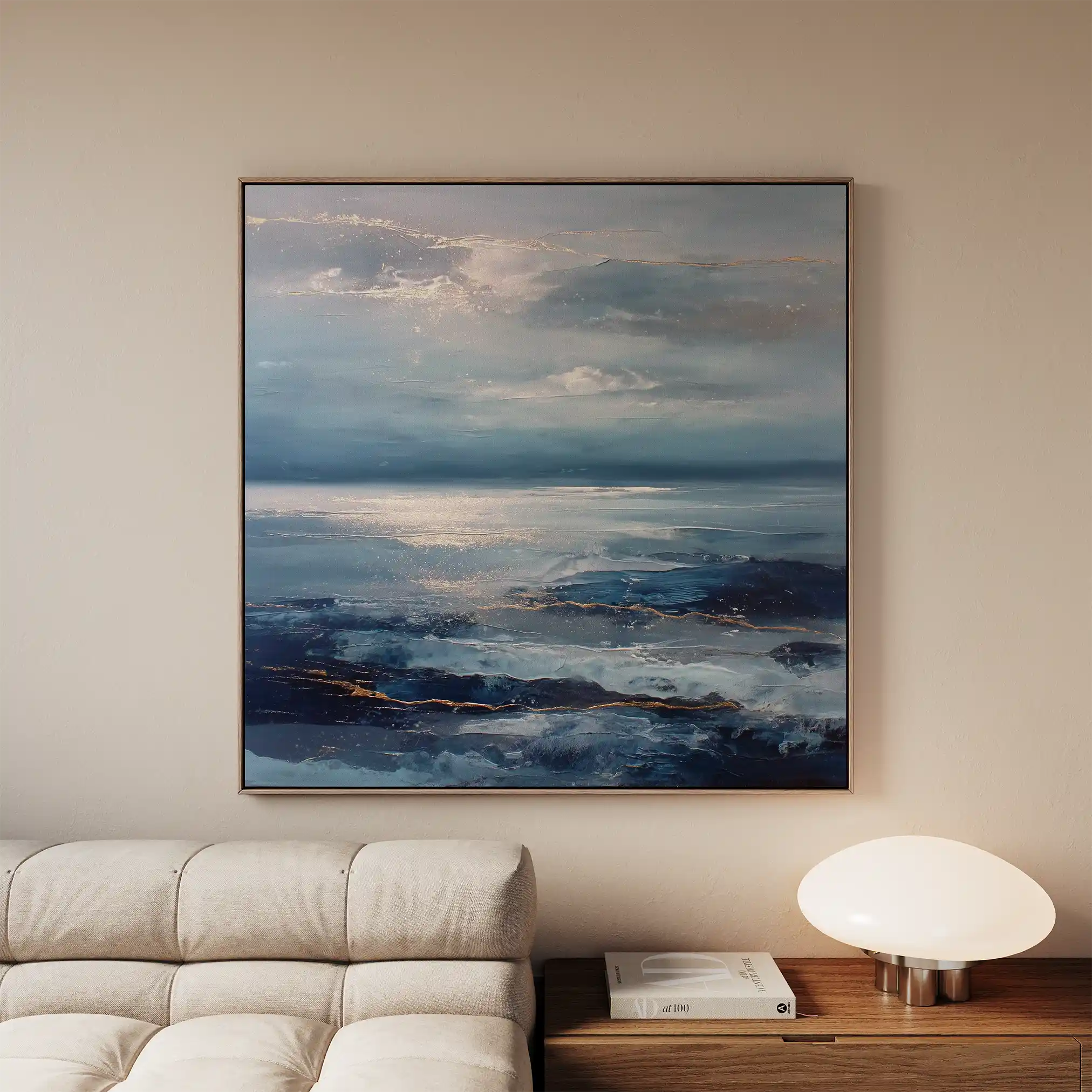 Abstract 1427 Canvas Art 60 x 60 cm / Black
