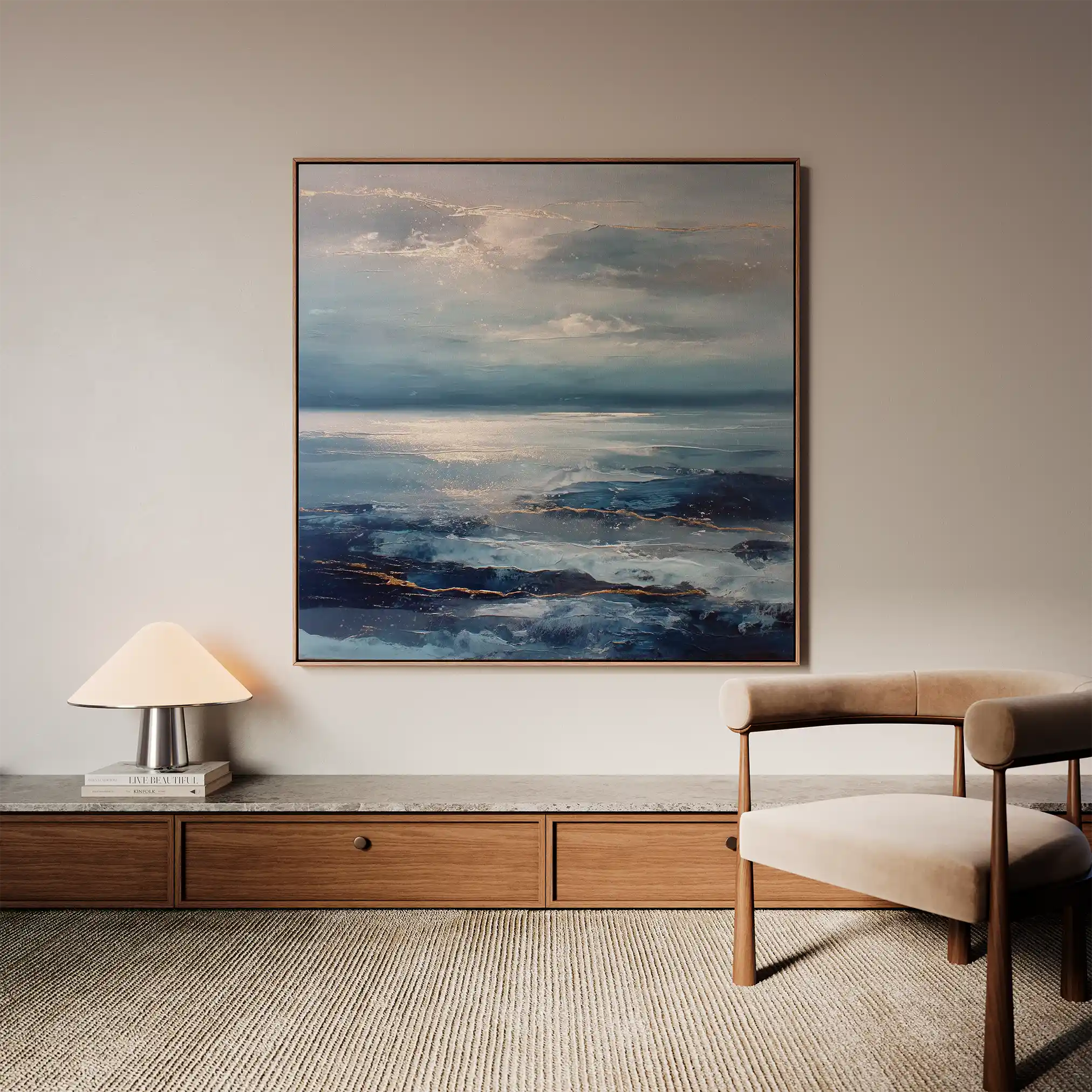 Abstract 1427 Canvas Art 60 x 60 cm / Black