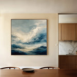 Abstract 1428 Canvas Art 16" x 16" / 40 x 40 cm / Black